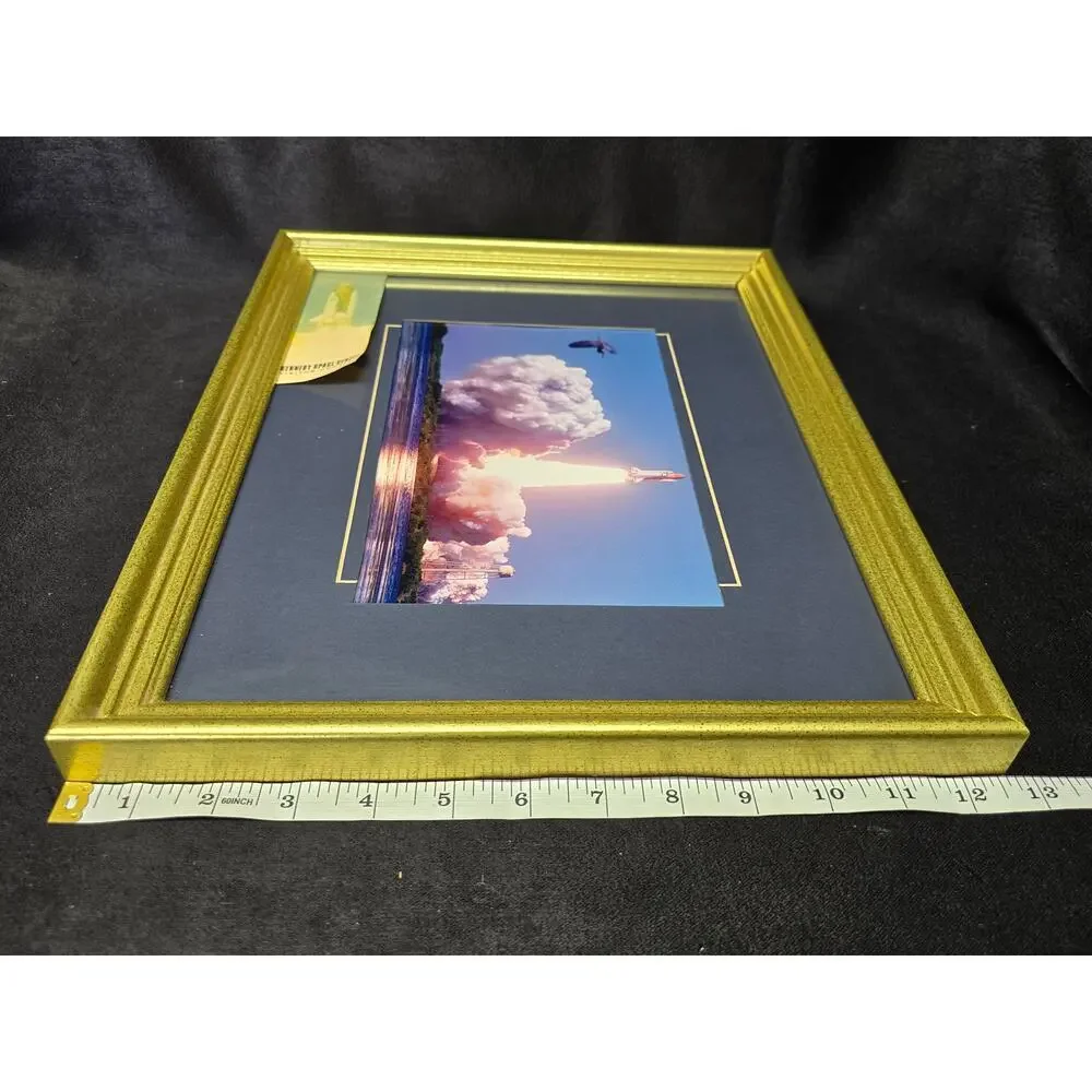 Kennedy Space Center STS-95 NASA Shuttle Launch Picture Framed & Souvenir Ticket